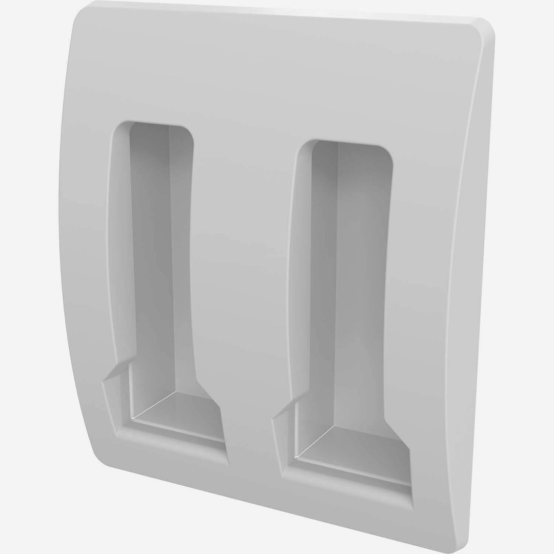White Ligature-Resistant Two-Bay C-Fold Paper Towel Dispenser