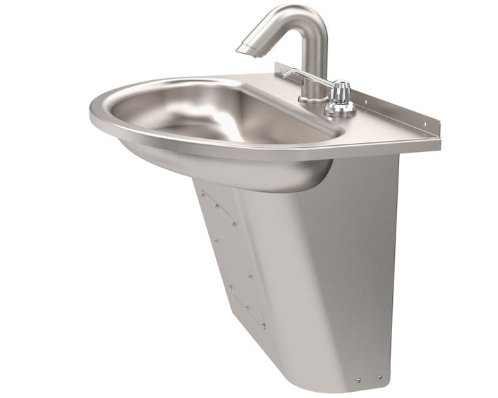 One-Station Stainless Steel Ellipse™ Hand Wash Sink