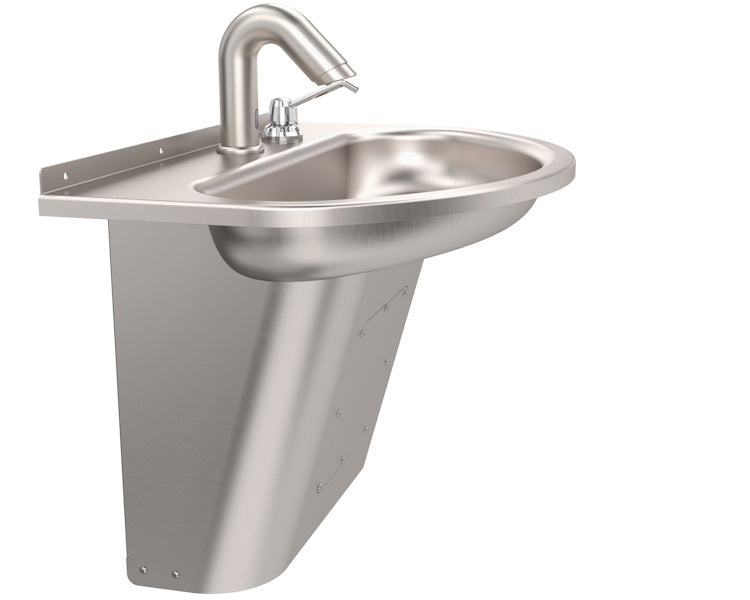 One-Station Stainless Steel Ellipse™ Hand Wash Sink