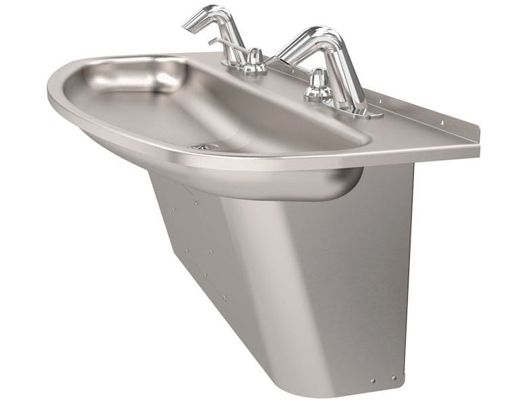 Two-Station Stainless Steel Ellipse™ Hand Wash Sink