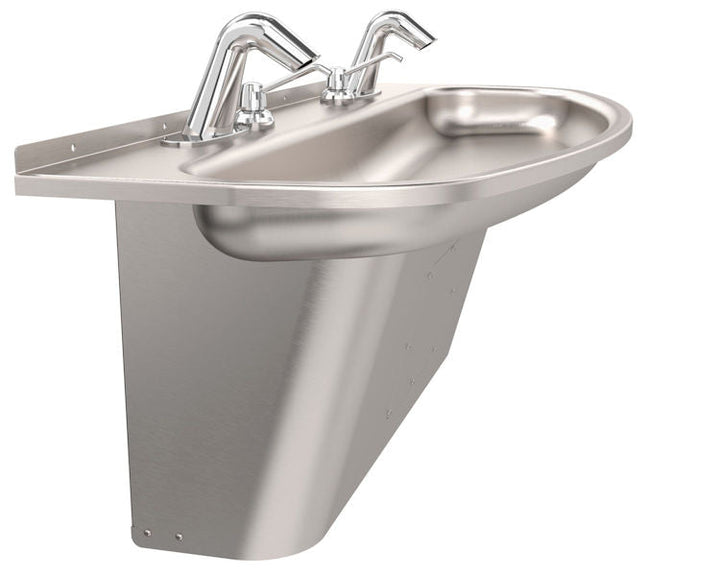 Two-Station Stainless Steel Ellipse™ Hand Wash Sink