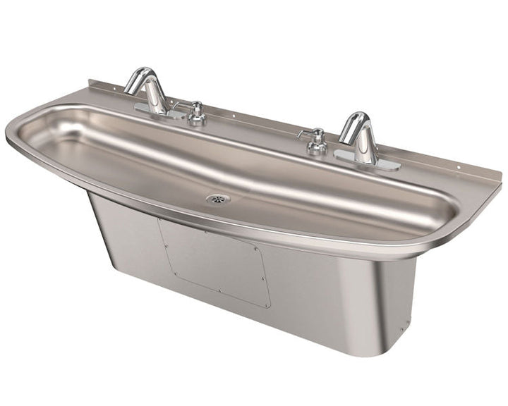 Two-Station Stainless Steel Ellipse™ Hand Wash Sink