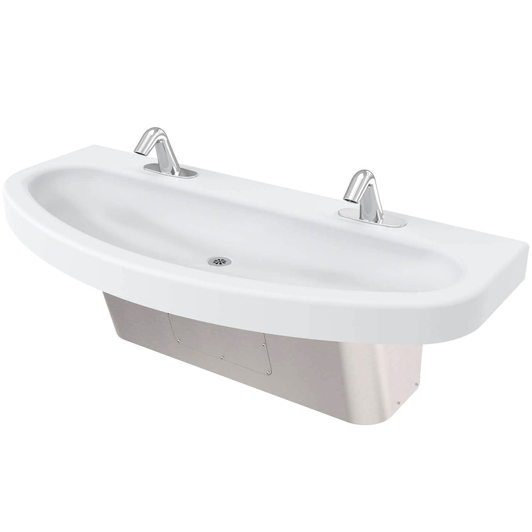 Two-Station Solid Surface Ellipse™ Hand Wash Sink
