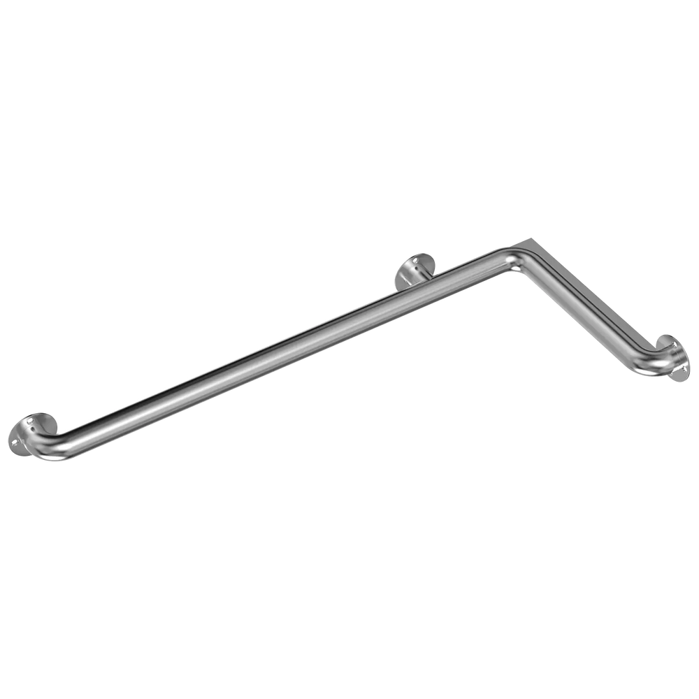 a ligature-resistant 32" x 18" wall grab bar offering enhanced safety with its robust 304 stainless steel cylindrical tube construction.