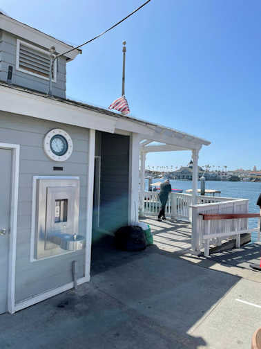 Outdoor Water Bottle Filler with Drinking Fountain on Arm Installed in Balboa