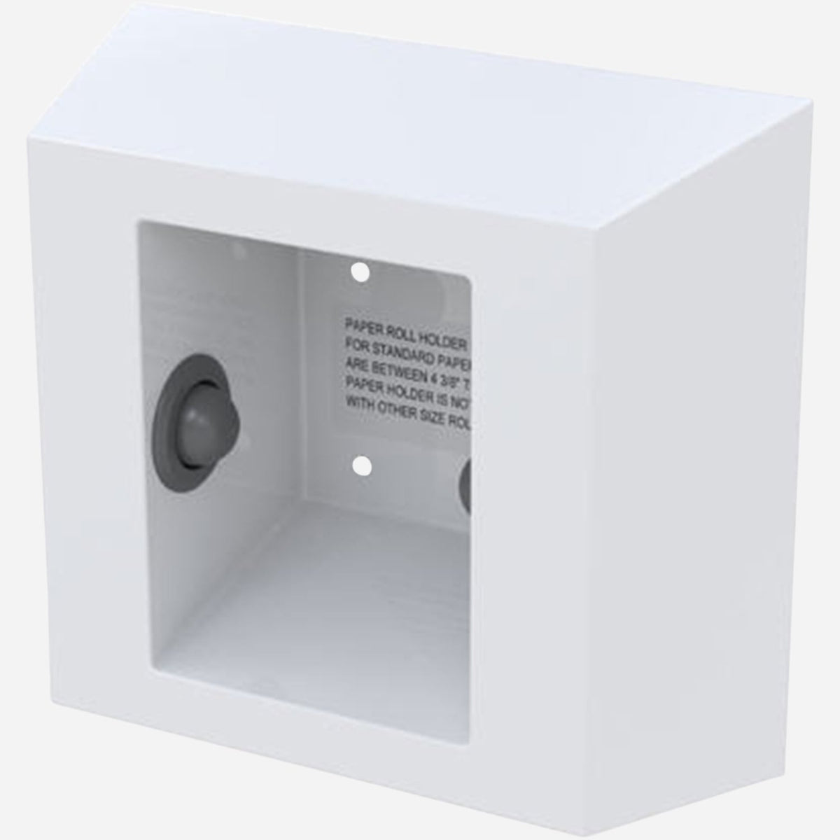 Stainless Steel Toilet Paper Holder with a Ligature-Resistant Surface Mount Design.