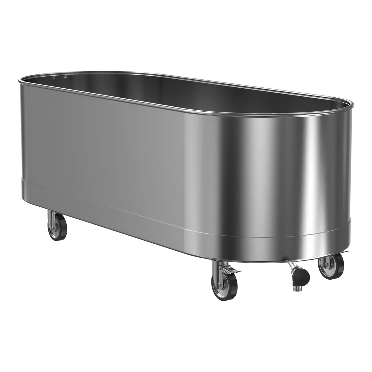 105 gallon mobile ice bath cold tank large enough for in-water exercises.