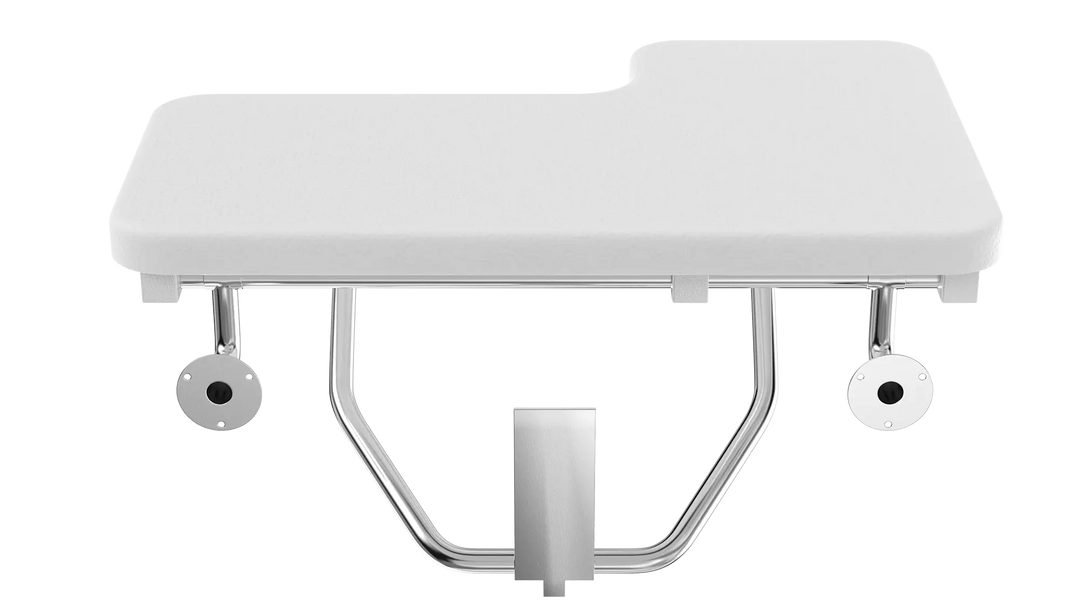 High-Quality ADA Compliant Padded Folding Shower Seat - Left Side