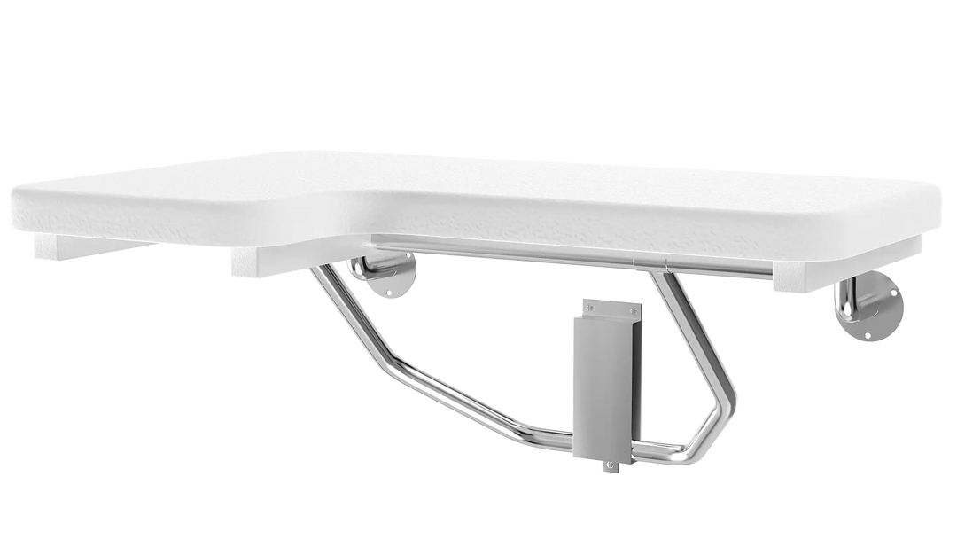 High-Quality ADA Compliant Padded Folding Shower Seat - Left Side