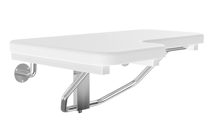 High-Quality ADA Compliant Padded Folding Shower Seat - Left Side