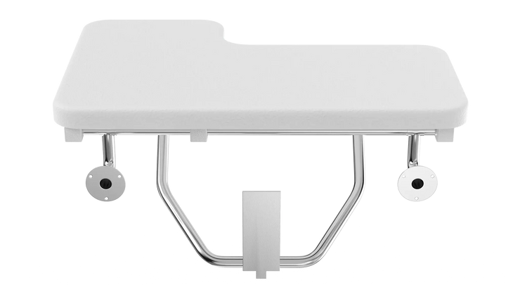 Right-Side ADA Compliant Folding Shower Seat with Padded Cushion