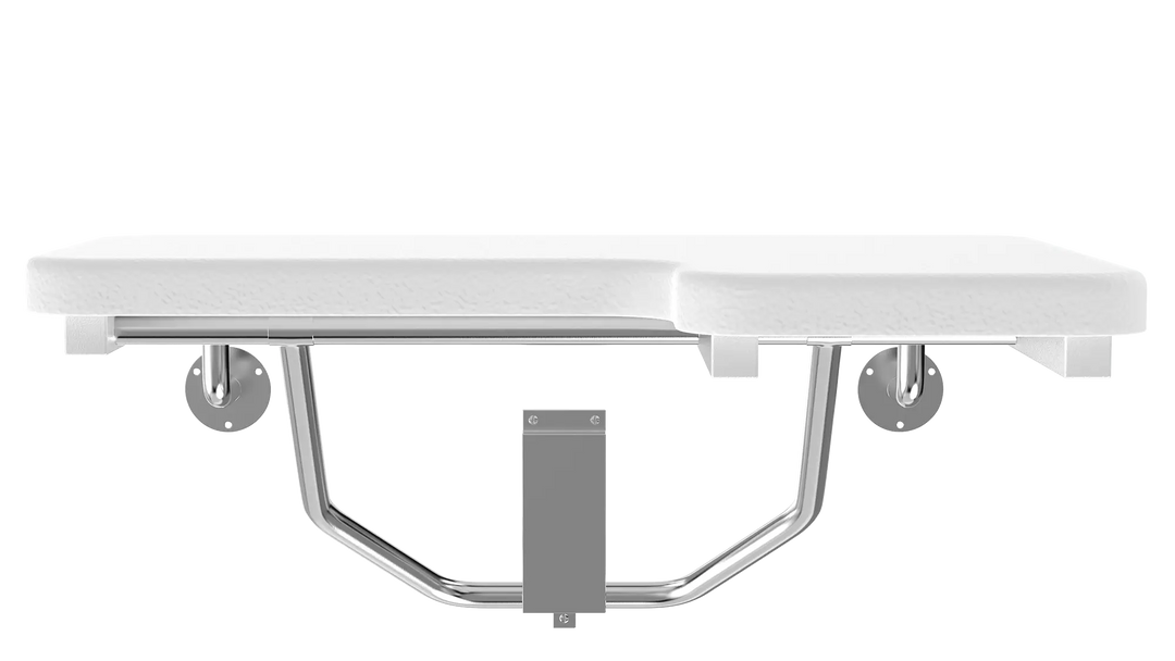 Right-Side ADA Compliant Folding Shower Seat with Padded Cushion