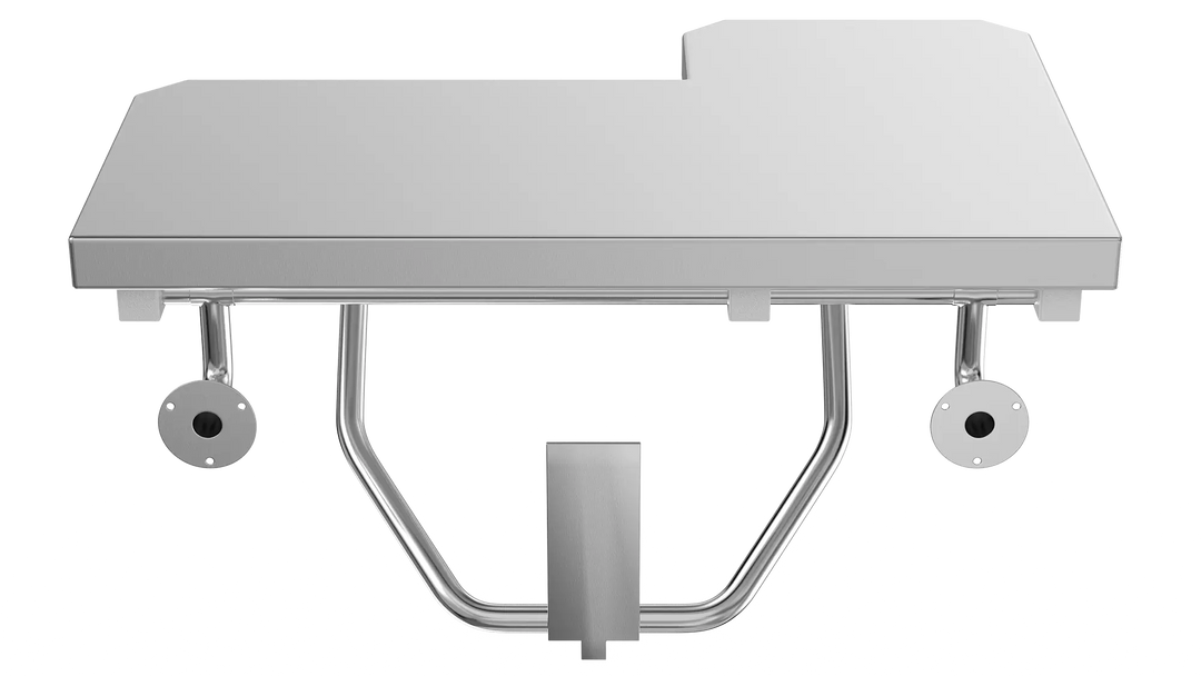 Left-Side ADA Stainless Steel Fold-Down Shower Seat