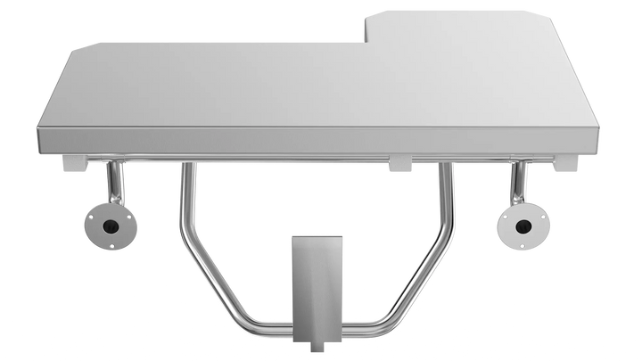 Left-Side ADA Stainless Steel Fold-Down Shower Seat