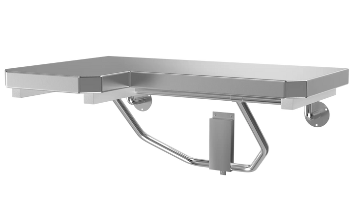 Left-Side ADA Stainless Steel Fold-Down Shower Seat