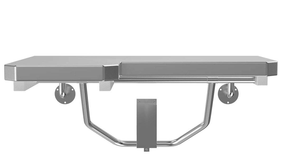 Left-Side ADA Stainless Steel Fold-Down Shower Seat