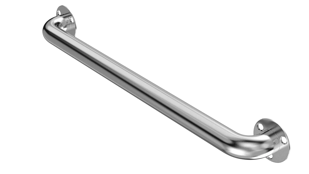 A durable 24” Stainless Steel Grab Bar for Shower and Washroom Safety.