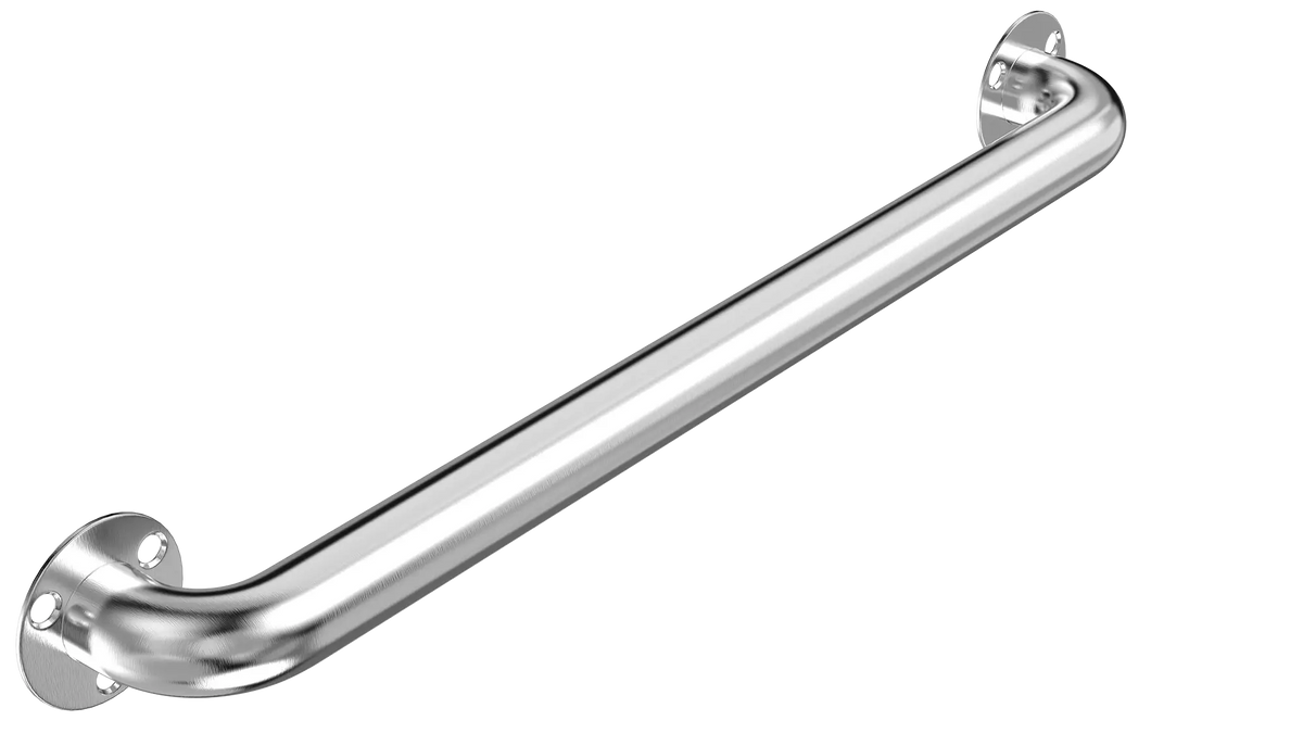 a durable 24” stainless steel grab bar.