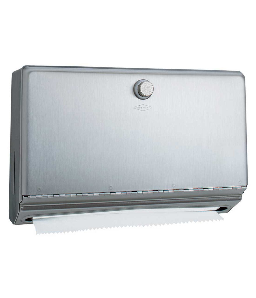 Compact Surface Mounted Paper Towel Dispenser for Hand Wash Sinks
