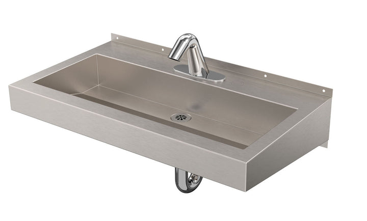 Deluxe One-Station, Stainless Steel, Hand Wash Trough Sink