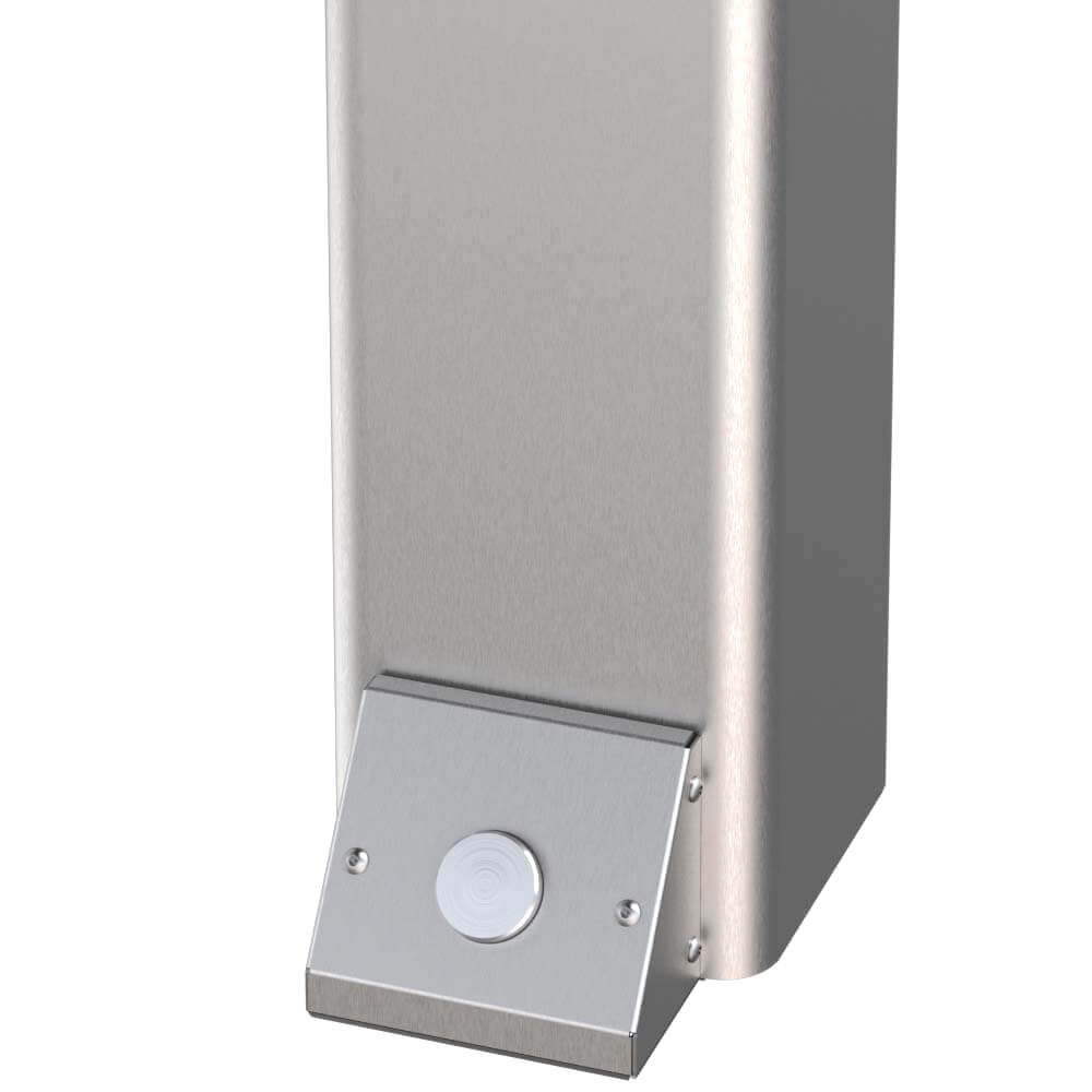 ECO-BF Series Economy Outdoor Pedestal Water Bottle Filling Station Close Up of Optional Foot Activation Button
