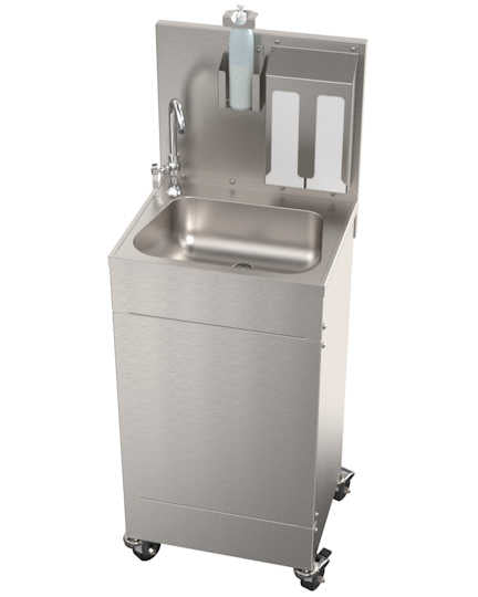 Value-Priced Stainless Steel Hose Supply & Waste Portable Sink