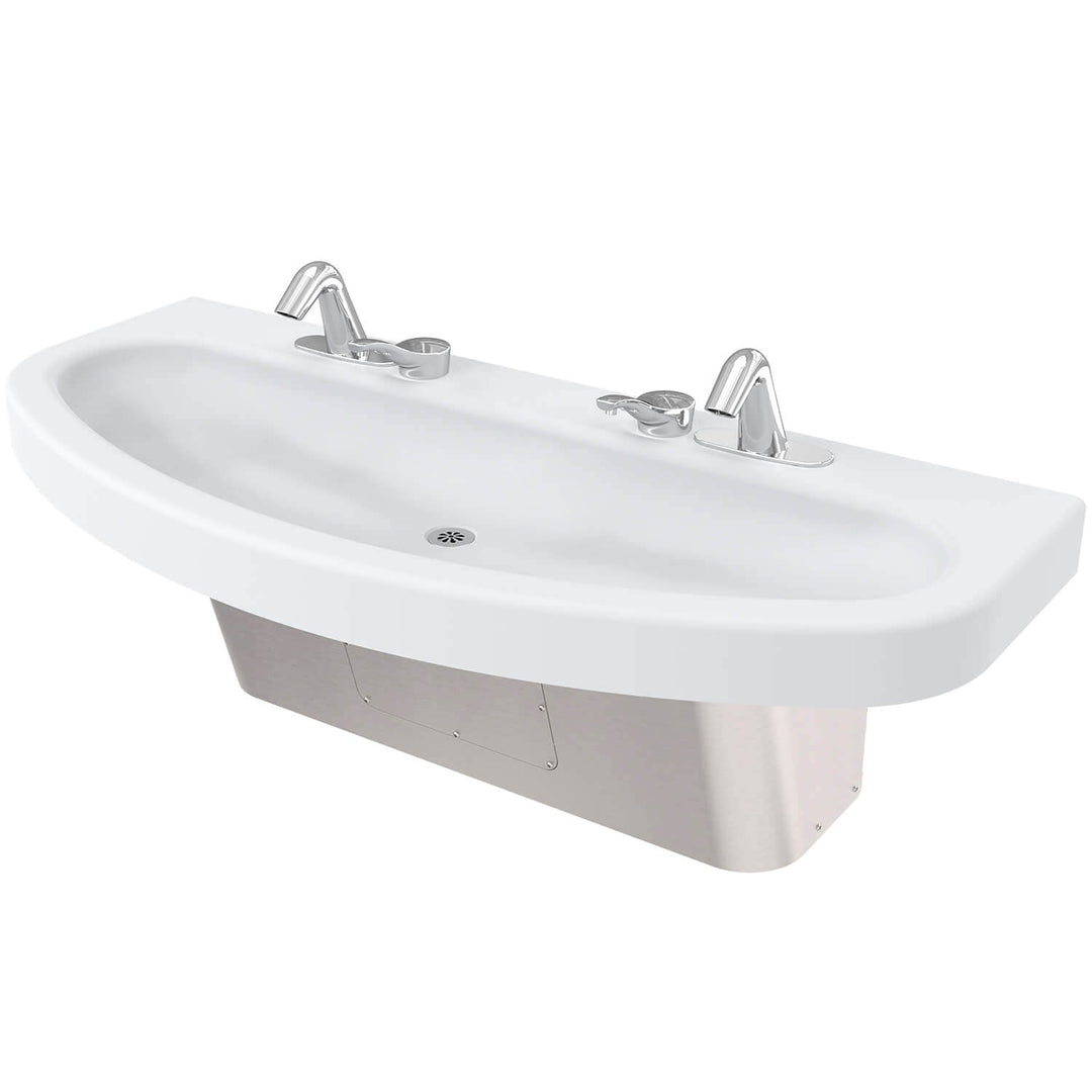 Two-Station, Solid Surface, Ellipse™ Hand Wash Sink