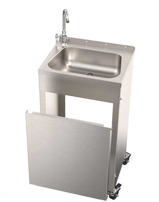 Value-Priced Stainless Steel Hose Supply & Waste Portable Sink