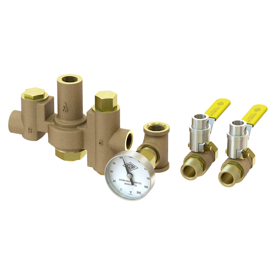 ET71-1-BVS-OTG 1/2" x 1/2" Emergency Fixture Thermostatic Mixing Valve 