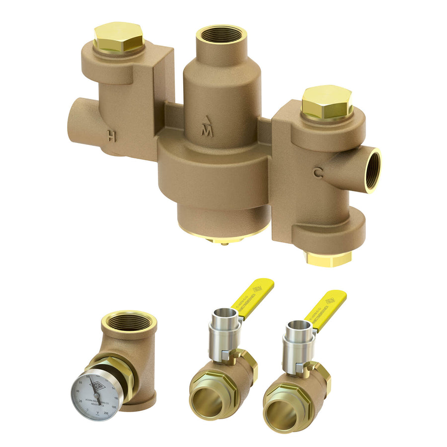 ET71-4-BVS-OTG Emergency Thermostatic Mixing Valve | 1-1/4" x 1-1/2" 