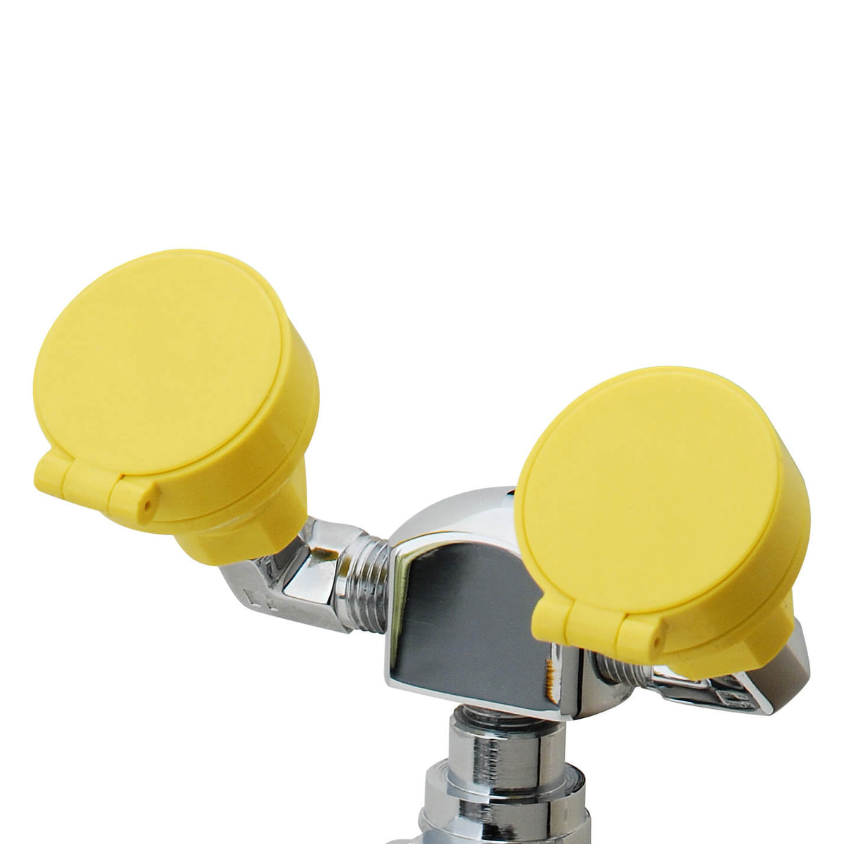 S0408-CH12 - Stay-Open Wall Mount Eye Wash Drench Hose with Push Handle Spray Heads