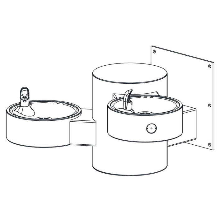 Wall Mounted Bi-Level Drinking Fountain