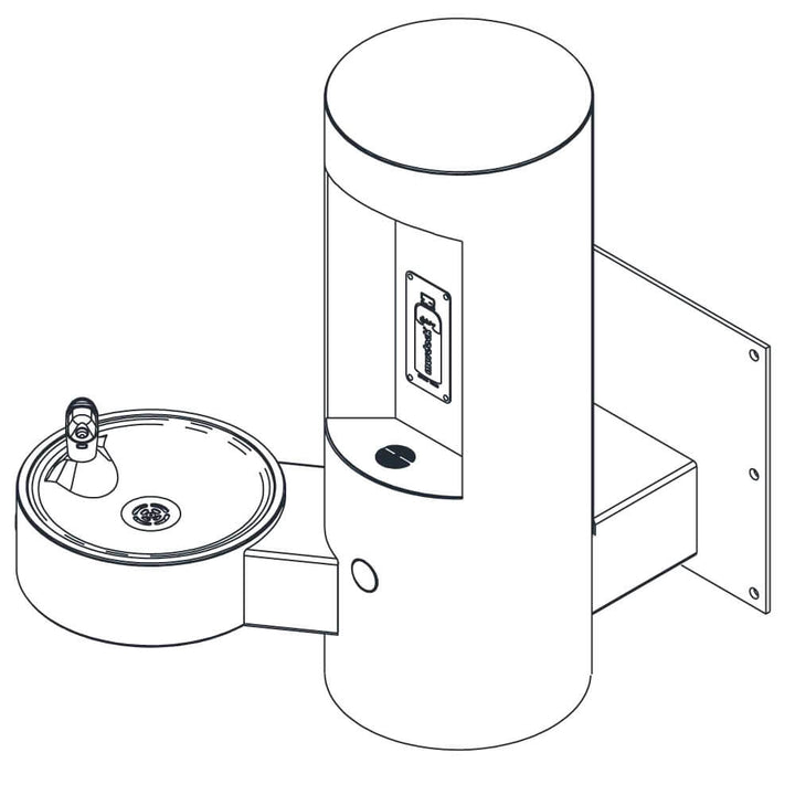 GYE14 Wall Mounted Bottle Filler with Drinking Fountain