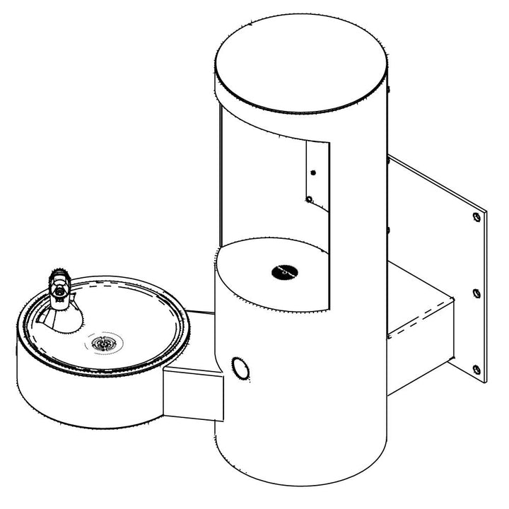 Wall Mounted Bottle Filler with Drinking Fountain