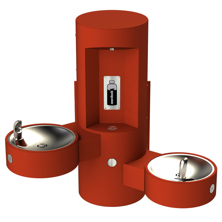 GYE24 Wall Mounted Bottle Filler with Two Drinking Fountains