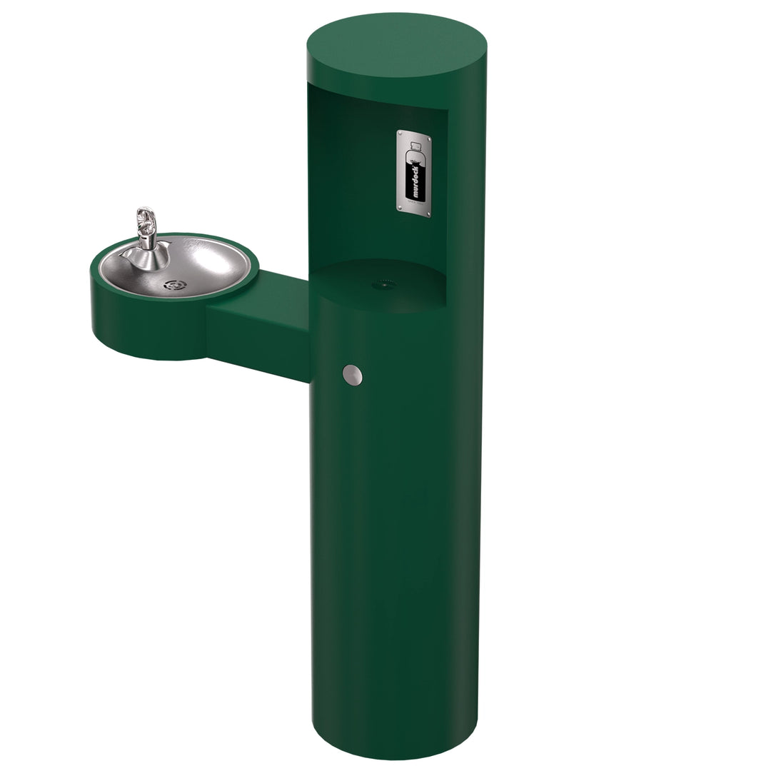 Pedestal Mounted Bottle Filler with Drinking Fountain