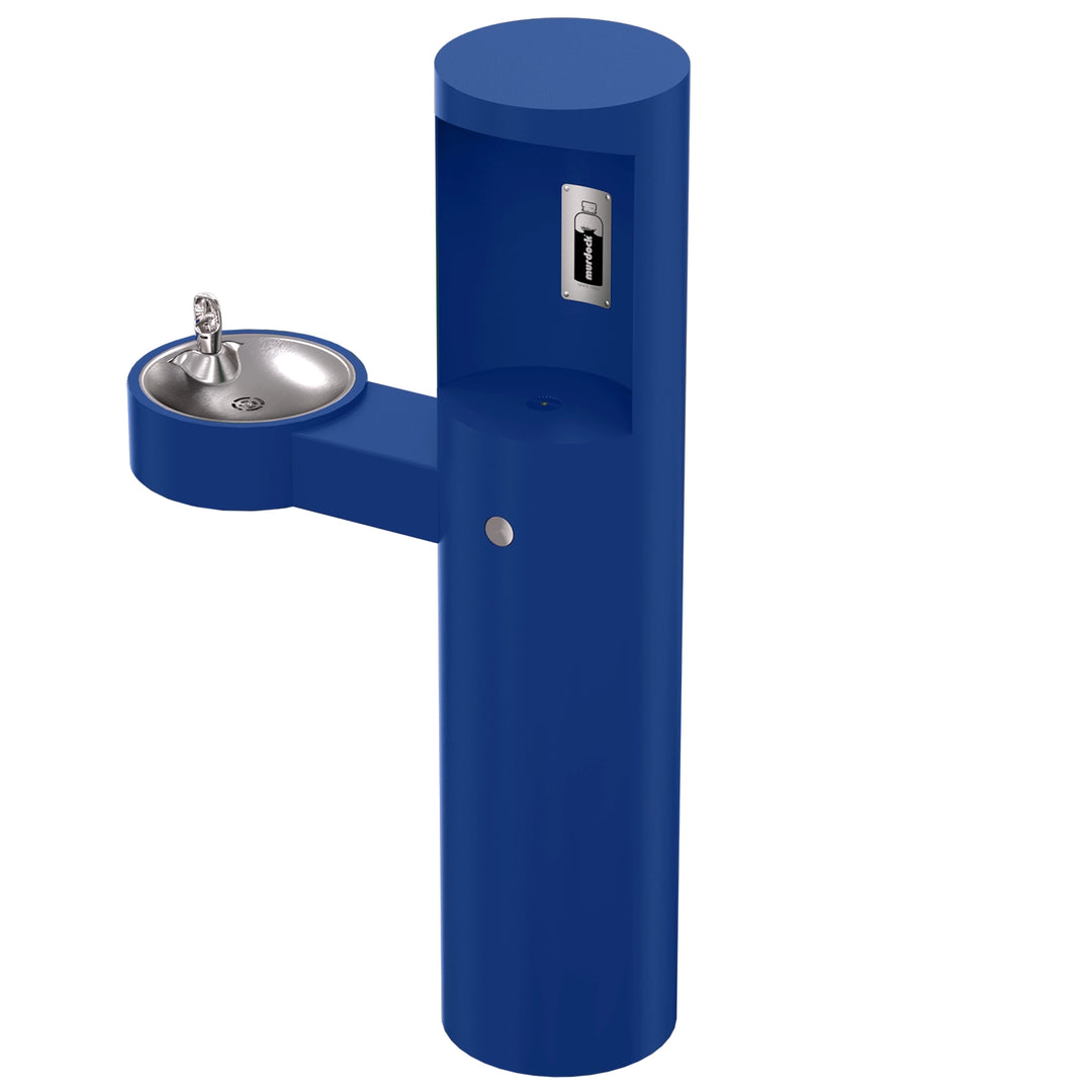 Pedestal Mounted Bottle Filler with Drinking Fountain