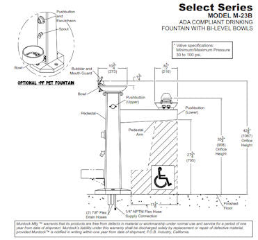 Bi-Level Bowls Select Style Drinking Fountain
