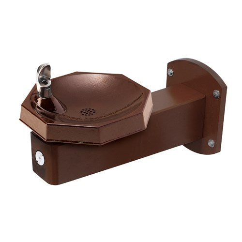 Architectural wall mounted drinking fountain with modern ADA-compliant design