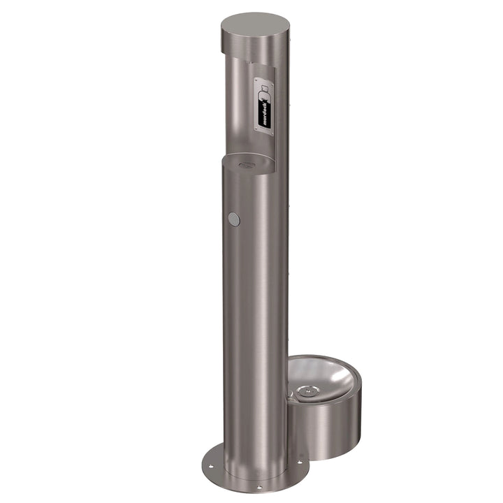 Pedestal Mounted Bottle Filler with Sensor & Pushbutton