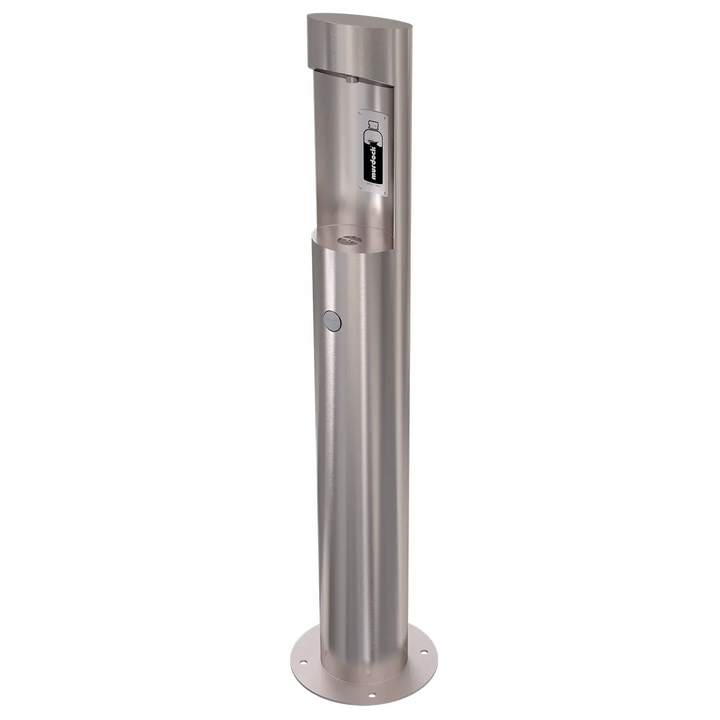 Pedestal Mounted Bottle Filler with Sensor & Pushbutton