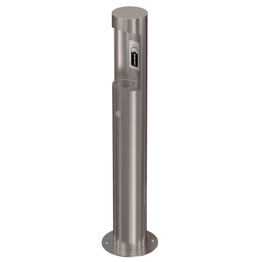 Pedestal Mounted Bottle Filler with Sensor & Pushbutton