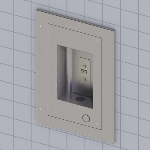 Wall Mounted Recessed Bottle Filler with Cover Plate, Sensor and Push Button