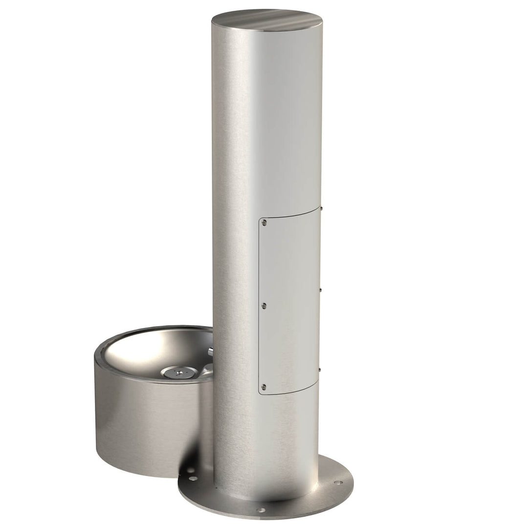 Round Pedestal Push Button Pet Fountain