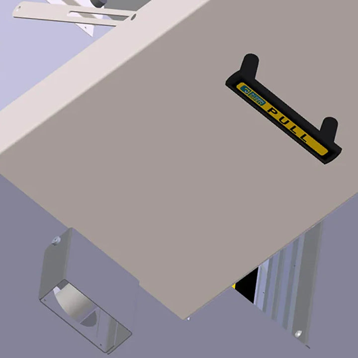 Barrier-Free, Vertical Mount Safety Shower with Recessed Activated Eye-Face Wash