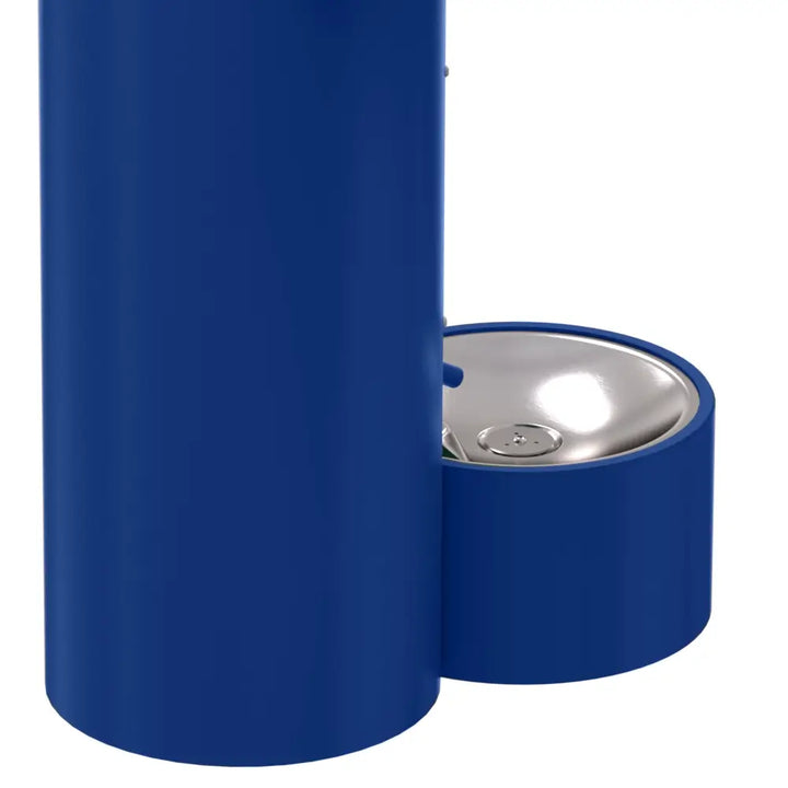 Pedestal Mounted Bi-Level Drinking Fountains with Bottle Filler on Arm