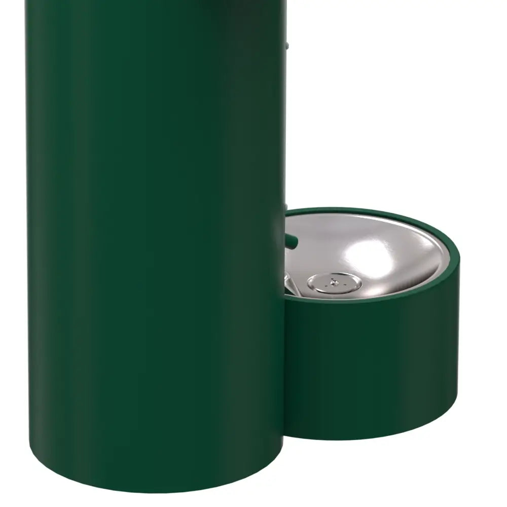 Pedestal Mounted Bi-Level Drinking Fountains with Bottle Filler on Arm