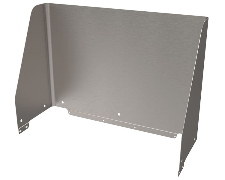 Stainless steel splash guard for portable sink