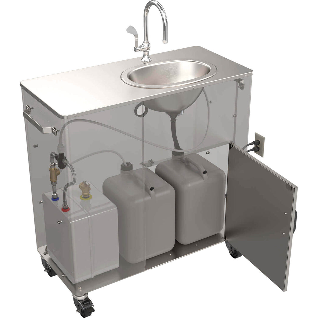 PS1210 Foot Pump Portable Sink with Water Heater Internal