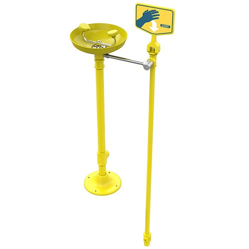 S0320-FPB Frost Proof Bury, Plastic Bowl, Pedestal Mount Eye Wash